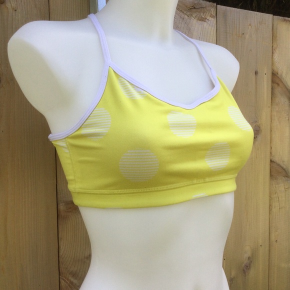 Lululemon yellow/white Y-flow sports bra size 6 - Picture 3 of 6